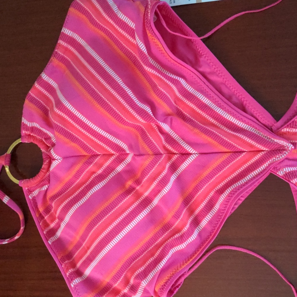 Trina Turk Marai High Neck One Piece Swimsuit - Cut Out Size 12 - Picture 4 of 8